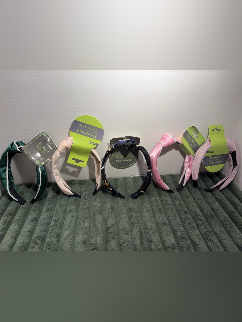 Satin Knotted Headband Bundle - Pink, Black, Navy, Cream, Green $2.40 PER ITEM!